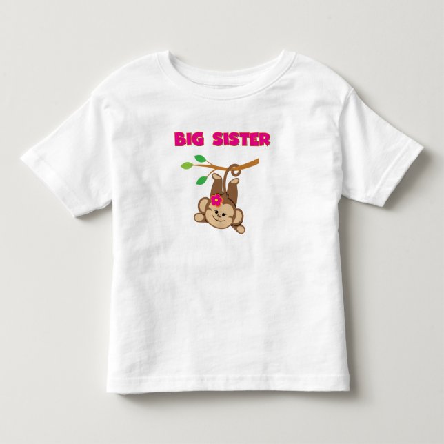 T-shirt Pour Les Tous Petits Monkey Big Sister (Devant)