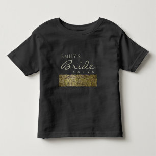 T-SHIRT POUR LES TOUS PETITS MONOGRAMME DE PLAQUE DE MARÉE EN MOSAÏQUE NOIRE GL