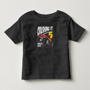 T-shirt Pour Les Tous Petits Monster Truck 5e anniversaire