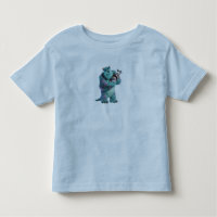 Monsters Inc Sulley tenant Boo en costume d'armes