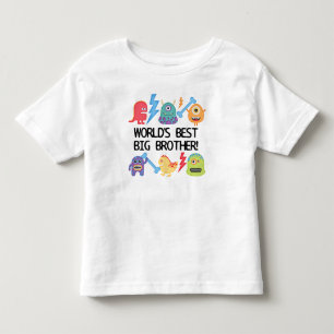 T-shirt Pour Les Tous Petits Monsters World's Best Big Brother