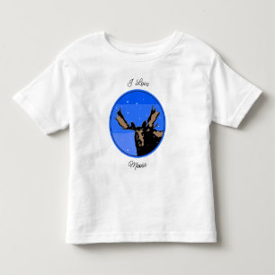 T-shirt Pour Les Tous Petits Moose en hiver - Art original de la faune