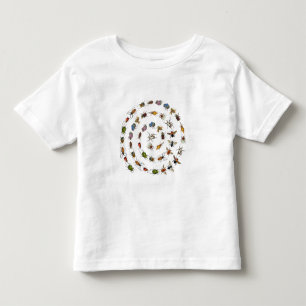T-shirt Pour Les Tous Petits Motif coloré de bugs et de coléoptères Vintages