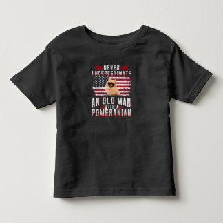 T-shirt Pour Les Tous Petits Ne sous-estimez jamais un vieil homme avec un Pome