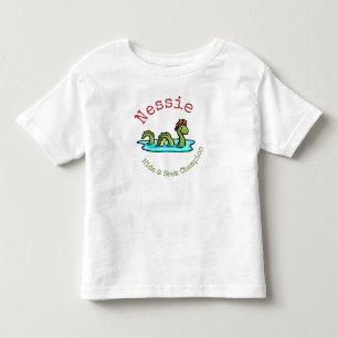 T-shirt Pour Les Tous Petits Nessie, le monstre Loch Ness, se cacher et cherche
