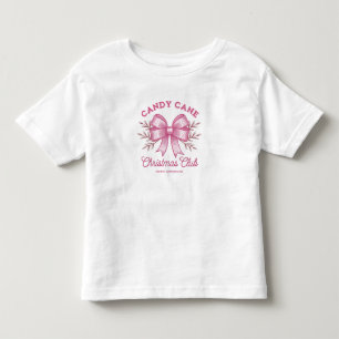 T-shirt Pour Les Tous Petits Noël Club Canne à Sucre Rose Saison Xmas