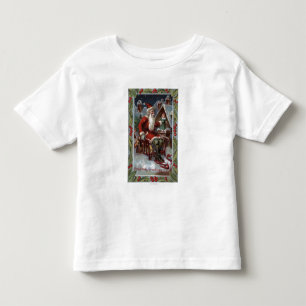 T-shirt Pour Les Tous Petits Noël GreetingSanta sur Sleigh