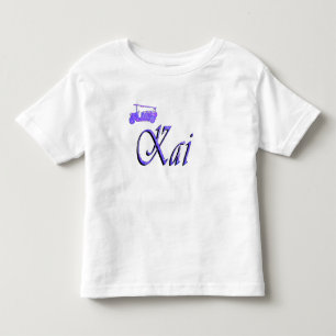 T-shirt Pour Les Tous Petits Nom Blue Kai avec camion de pompiers,