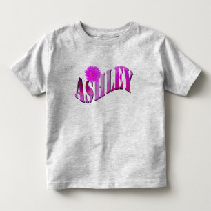 T-shirt Pour Les Tous Petits Nom des filles Ashley rose,