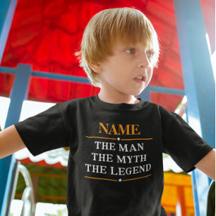 T-shirt Pour Les Tous Petits Nom Personnalisé L'Homme Le Mythe La Légende