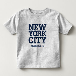 T-shirt Pour Les Tous Petits Nom personnalisé New York City Typographie vêtemen