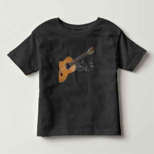 T-shirt Pour Les Tous Petits Notes musicales graphiques de guitare acoustique V