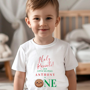 T-shirt Pour Les Tous Petits Notre petit boulet de viande a un an Première fête