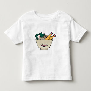 T-shirt Pour Les Tous Petits Nouilles de Japonais de crevette de nori de bol de