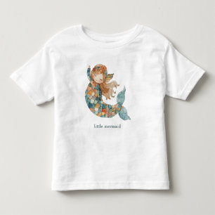 T-shirt Pour Les Tous Petits Nuances de Blue Little Mermaid