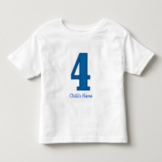 T-shirt Pour Les Tous Petits numéro quatre garçon, Nom de l'enfant