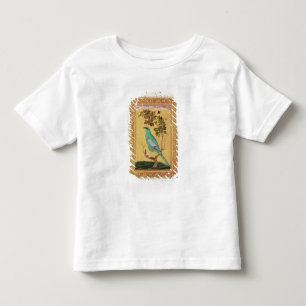 T-shirt Pour Les Tous Petits Oiseau vert, Mughal (gouache sur le papier)