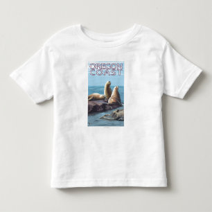 T-shirt Pour Les Tous Petits Otaries de côte de l'Orégon