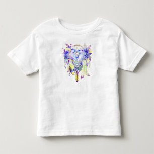 T-shirt Pour Les Tous Petits Otter Dreamcatcher Blue Jaune Floral