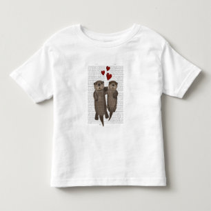 T-shirt Pour Les Tous Petits Otters tenant les mains