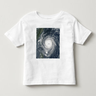 T-shirt Pour Les Tous Petits Ouragan Longwang approchant Taïwan