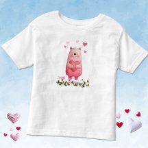 Ours Kawaii Rose avec des Cœurs