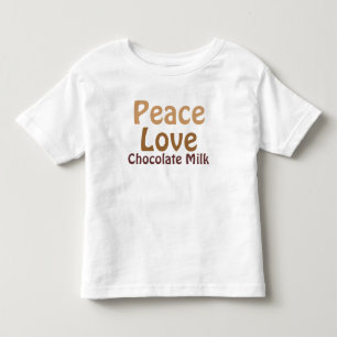 T-shirt Pour Les Tous Petits Paix, amour, lait chocolaté