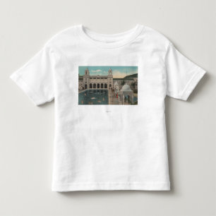 T-shirt Pour Les Tous Petits Palm Beach, FL - vue extérieure de piscine et de
