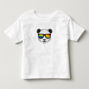 T-shirt Pour Les Tous Petits Panda avec lunettes de soleil
