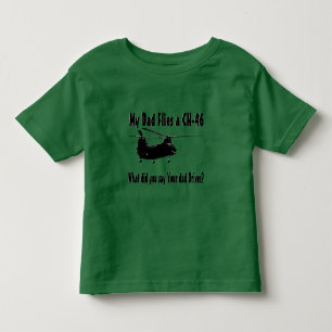 T-shirt Pour Les Tous Petits Papa vole un hélicoptère CH 46