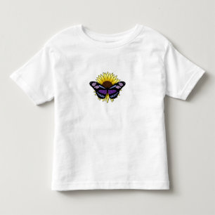 T-shirt Pour Les Tous Petits Papillon au tournesol