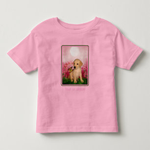 T-shirt Pour Les Tous Petits Papillon Chiot de laboratoire jaune Papillon Lily