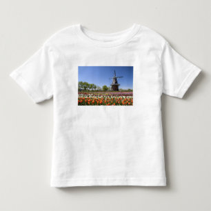 T-shirt Pour Les Tous Petits parc de Windmill Island avec tulipes en fleurs à