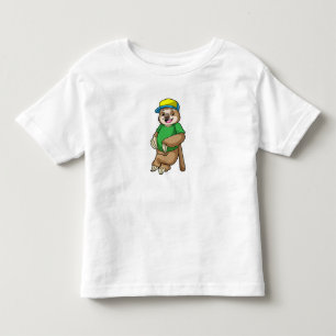 T-shirt Pour Les Tous Petits Paresseux au baseball avec une batte de baseball