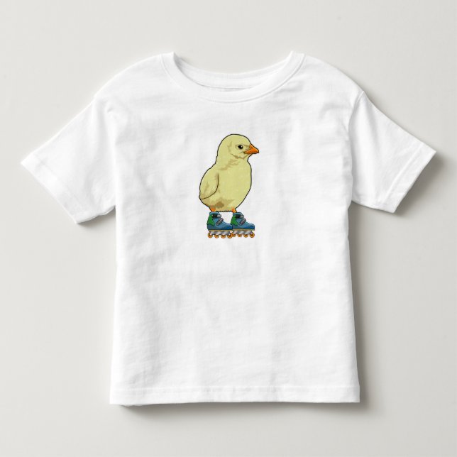 T-shirt Pour Les Tous Petits Patinage en ligne avec patins en ligne (Devant)