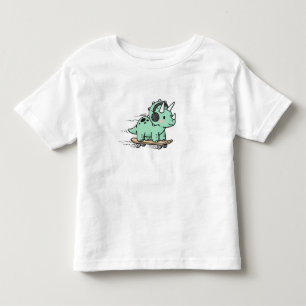 T-shirt Pour Les Tous Petits patins à roulettes Triceratops mignon pour enfants