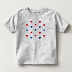 T-shirt Pour Les Tous Petits Patriotique rouge blanc bleu étoiles motif 4 juill