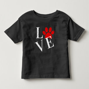 T-SHIRT POUR LES TOUS PETITS PAW DE CHIEN D'AMOUR TENDANCE