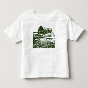 T-shirt Pour Les Tous Petits Paysage rural maison de ferme de style coupe