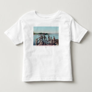 T-shirt Pour Les Tous Petits Pêcheurs montrant le crochet du jour