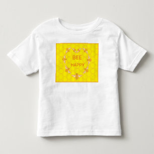 T-shirt Pour Les Tous Petits Peigne jaune doré et abeilles