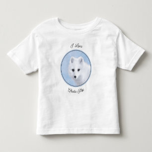 T-shirt Pour Les Tous Petits Peinture Arctic Fox - Art original de la faune
