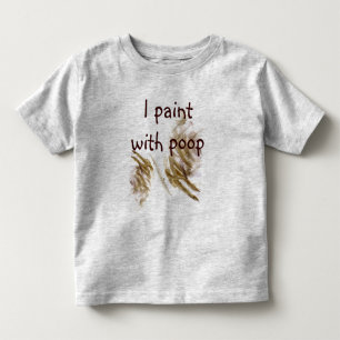 T-shirt Pour Les Tous Petits Peinture avec la chemise de poo pour des enfants