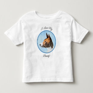 T-shirt Pour Les Tous Petits Peinture Basenji - Belle Art Original