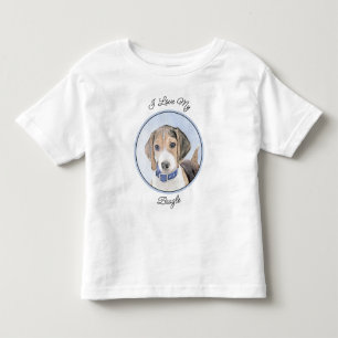 T-shirt Pour Les Tous Petits Peinture beagle - Cute Original Chien Art