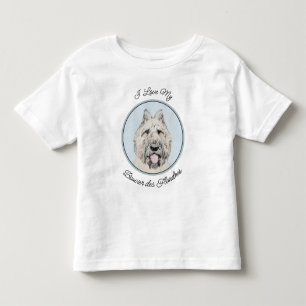 T-shirt Pour Les Tous Petits Peinture de Bouvier des Flandres - Art original de