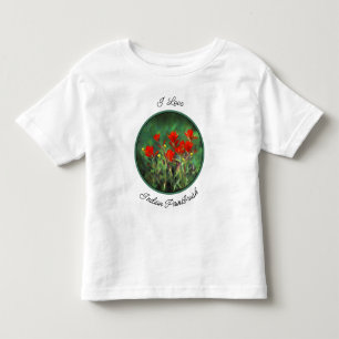 T-shirt Pour Les Tous Petits Peinture indienne de pinceau - Art Fleur original