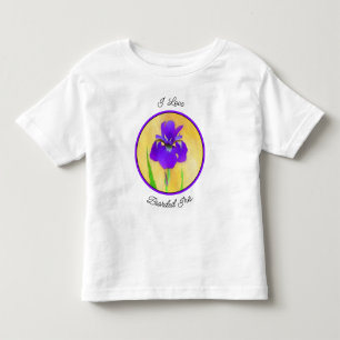 T-shirt Pour Les Tous Petits Peinture Iris Violet - Art Fleur Originale