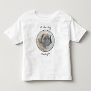T-shirt Pour Les Tous Petits Peinture Leonberger - Joli art original chien