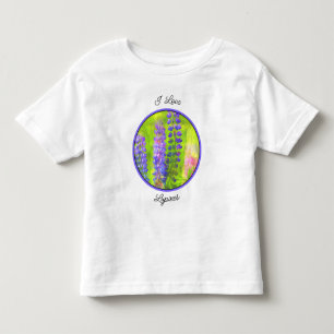 T-shirt Pour Les Tous Petits Peinture Lupine - Art Fleur original Toddler T-sh